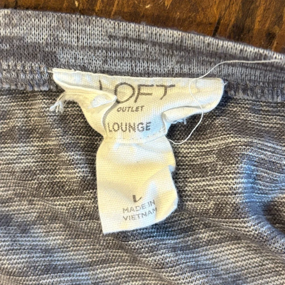 LOFT Heathered Gray Knit Top
